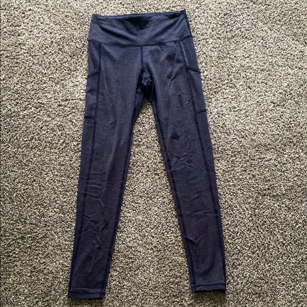 Navy Blue High-Waisted Leggings